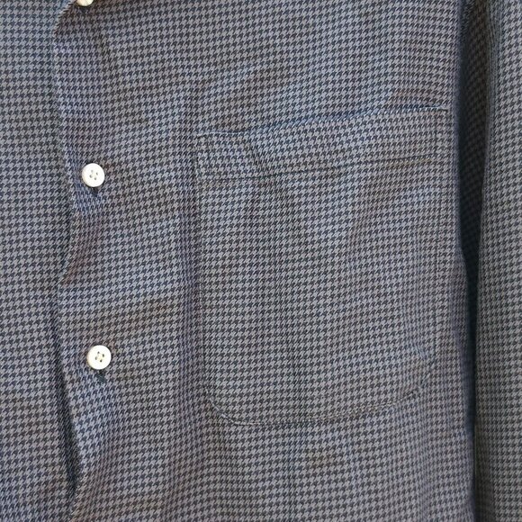 RETRO CHERESKIN Houndstooth Button Up Shirt Men's Medium Relaxed Fit - Picture 2 of 6